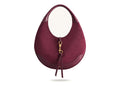 JW PEI Colette Faux Suede Crescent Hobo Bag Deep Claret