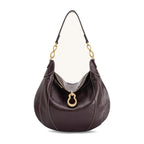 JW PEI Daria Metal Pendant Embellished Shoulder Bag Dark Brown