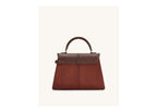 JW PEI Elise Large Faux Suede Top Handle Bag Mocha Brown