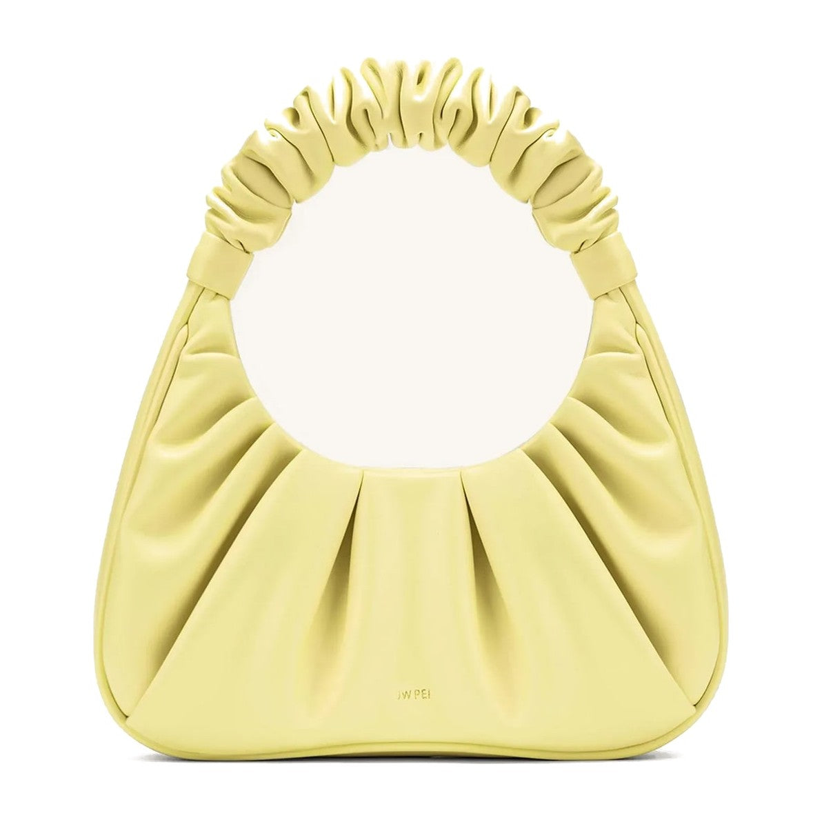 JW PEI Gabbi Ruched Hobo Handbag Light Yellow