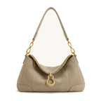 JW PEI Jayla Faux Suede Metal Pendant Embellished Shoulder Bag Grey