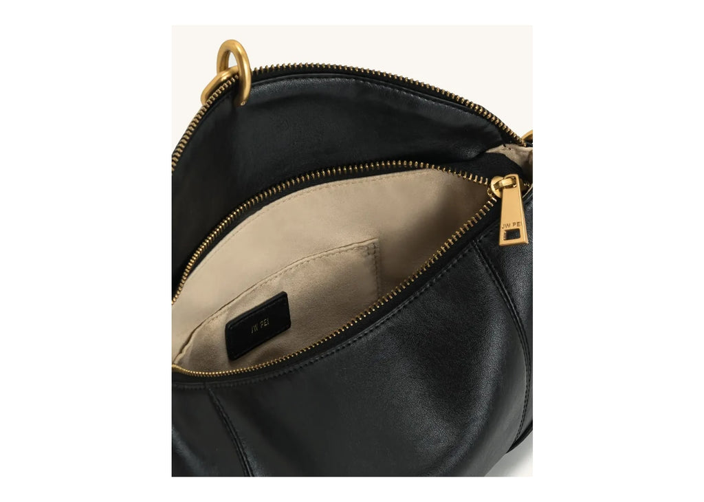 JW PEI Jayla Metal Pendant Embellished Shoulder Bag Black