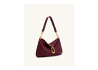 JW PEI Jayla Metal Pendant Embellished Shoulder Bag Burgundy