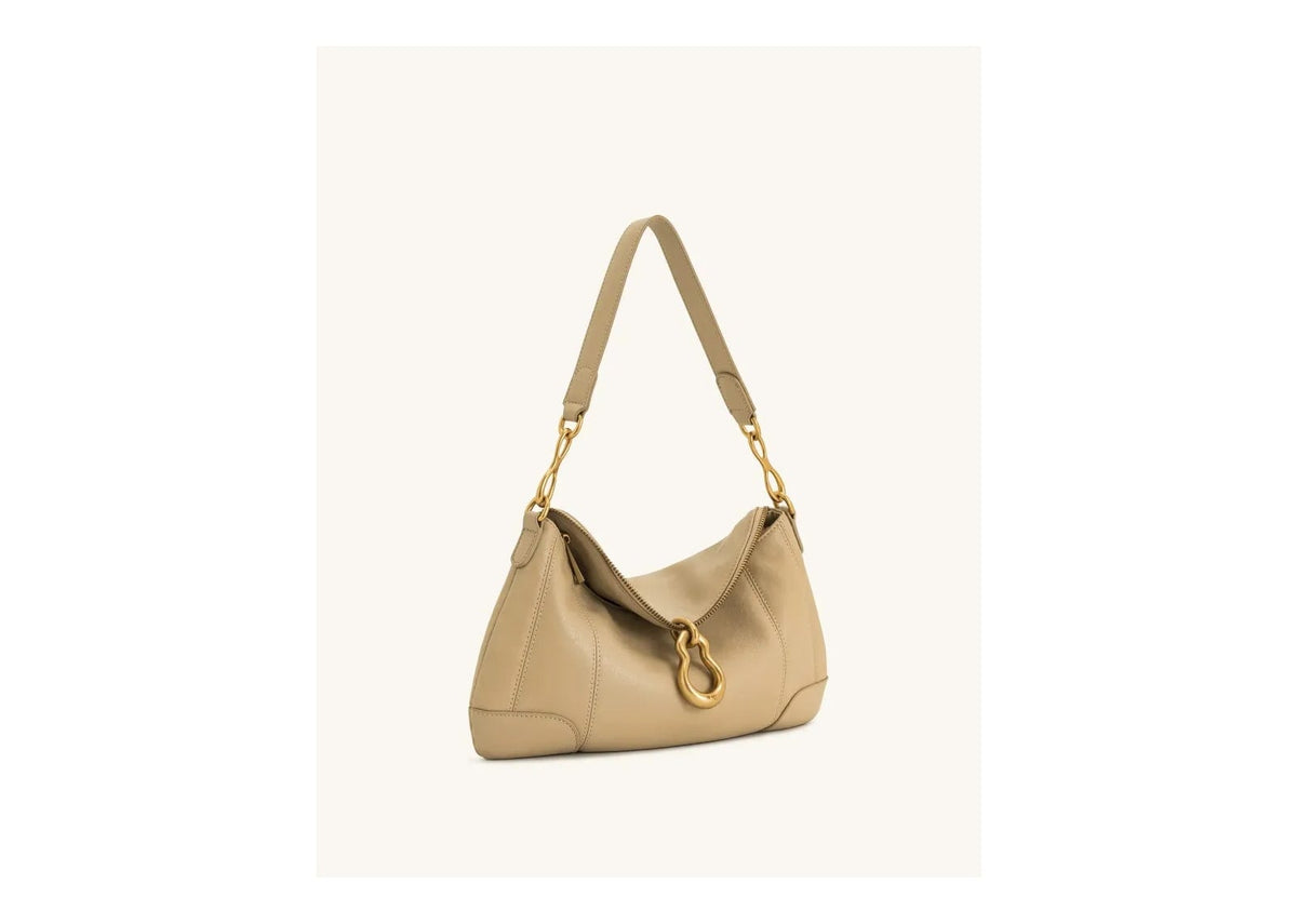 JW PEI Jayla Metal Pendant Embellished Shoulder Bag Khaki