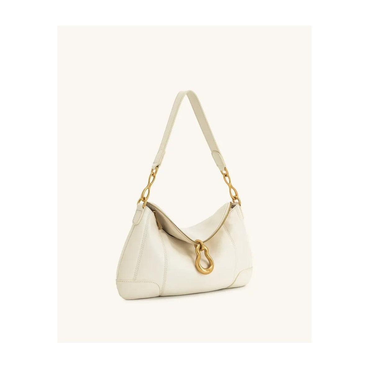 JW PEI Jayla Metal Pendant Embellished Shoulder Bag White
