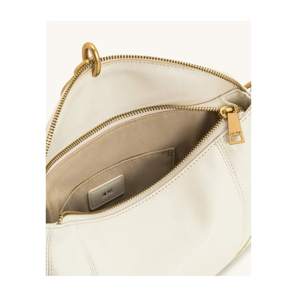 JW PEI Jayla Metal Pendant Embellished Shoulder Bag White