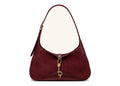 JW PEI Juliette Faux Suede Key Charm East-West Shoulder Bag Burgundy