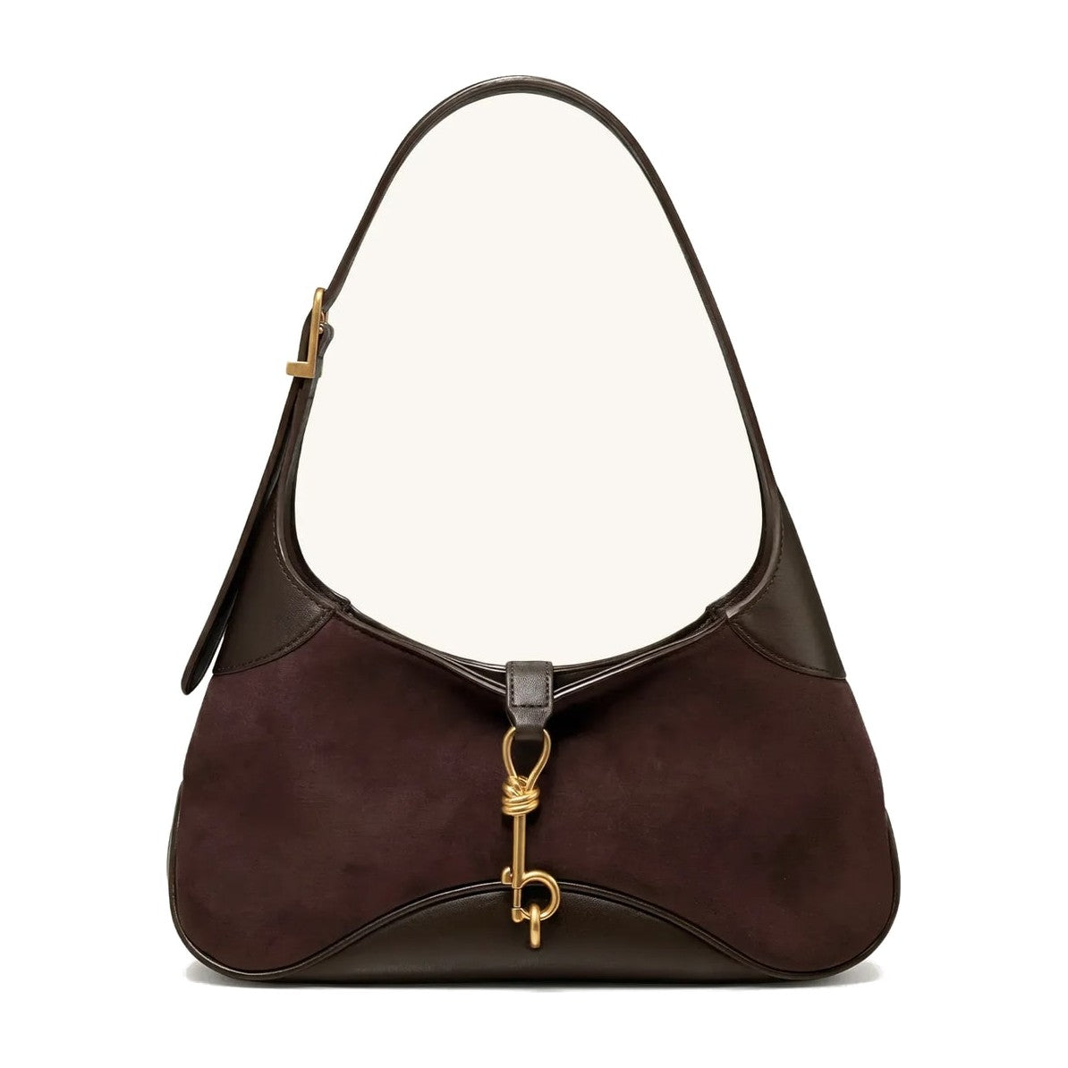 JW PEI Juliette Key Charm East-West Shoulder Bag Dark Brown