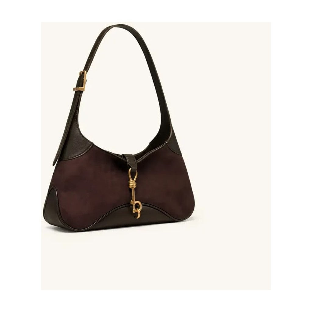 JW PEI Juliette Key Charm East-West Shoulder Bag Dark Brown