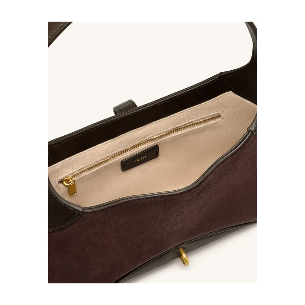 JW PEI Juliette Key Charm East-West Shoulder Bag Dark Brown