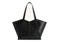 JW PEI Kiana Large Capacity Weave Texture Tote Bag Black