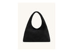 JW PEI Laura Faux Suede Woven Shoulder Bag Black