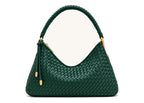 JW PEI Lorena Woven Shoulder Bag Emerald Green