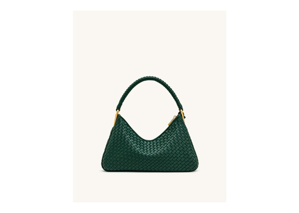 JW PEI Lorena Woven Shoulder Bag Emerald Green