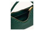 JW PEI Lorena Woven Shoulder Bag Emerald Green