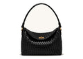 JW PEI Lucia Woven Hobo Bag Black
