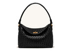 JW PEI Lucia Woven Hobo Bag Black