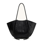 JW PEI Nala Wide Weave Texture Tote Bag Black