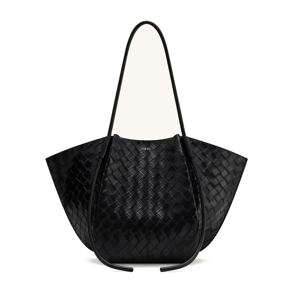 JW PEI Nala Wide Weave Texture Tote Bag Black