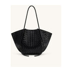 JW PEI Nala Wide Weave Texture Tote Bag Black