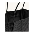 JW PEI Nala Wide Weave Texture Tote Bag Black