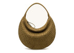 JW PEI Nola Faux Suede Woven Crescent Shoulder Bag Olive Green