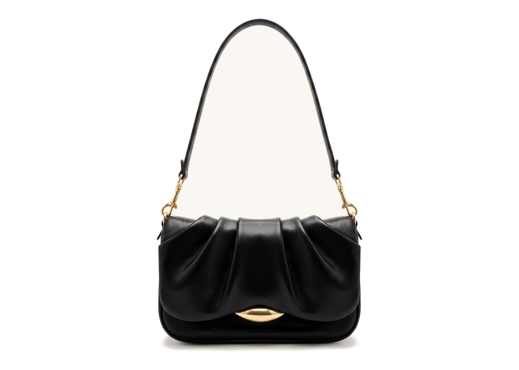 JW PEI Sofia Ruched Shoulder Bag Black