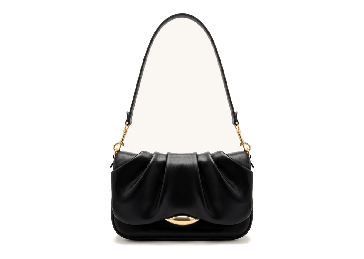 JW PEI Sofia Ruched Shoulder Bag Black