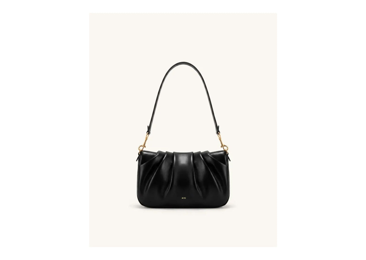 JW PEI Sofia Ruched Shoulder Bag Black