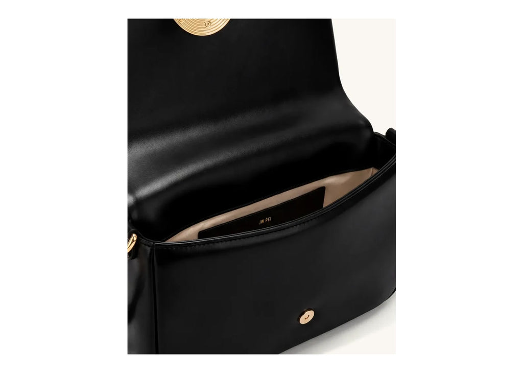 JW PEI Sofia Ruched Shoulder Bag Black