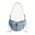 JW PEI Tessa Denim Embossed Shoulder Bag Blue