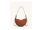 JW PEI Tessa Suede Shoulder Bag Dark Birch Brown