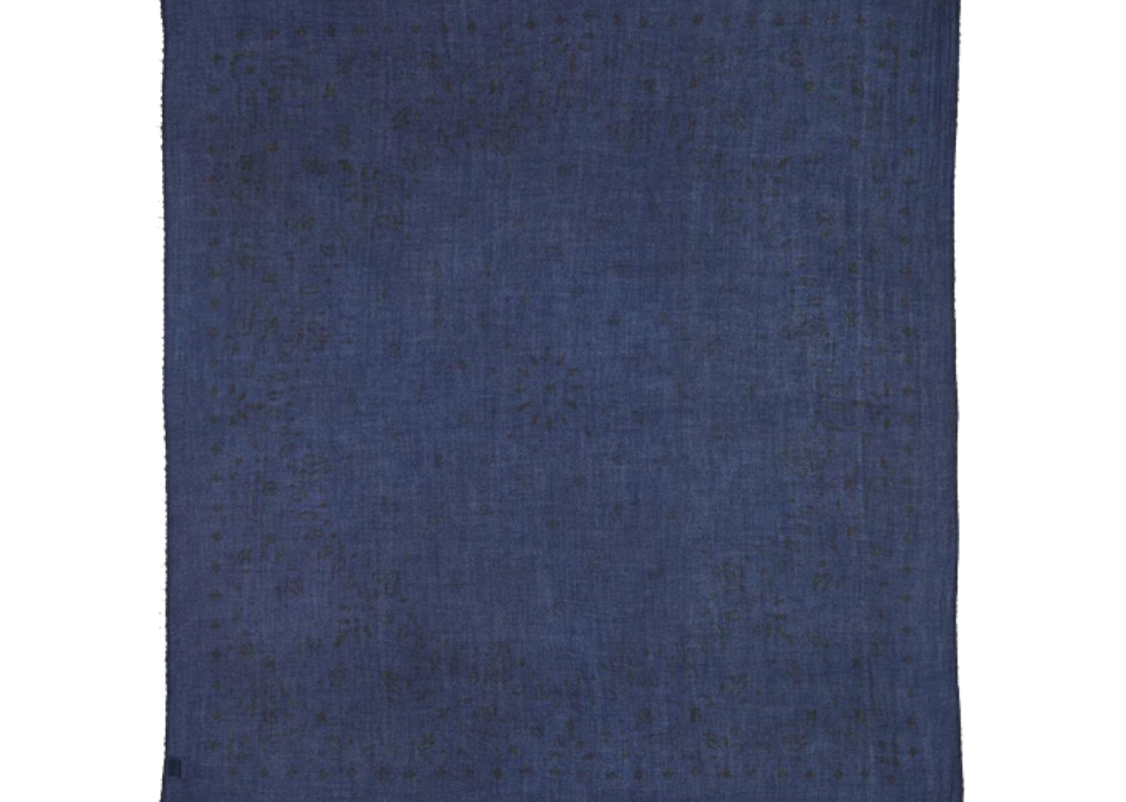 Kujten Extra Large Cashmere Bandana Effy Dark Navy Blue