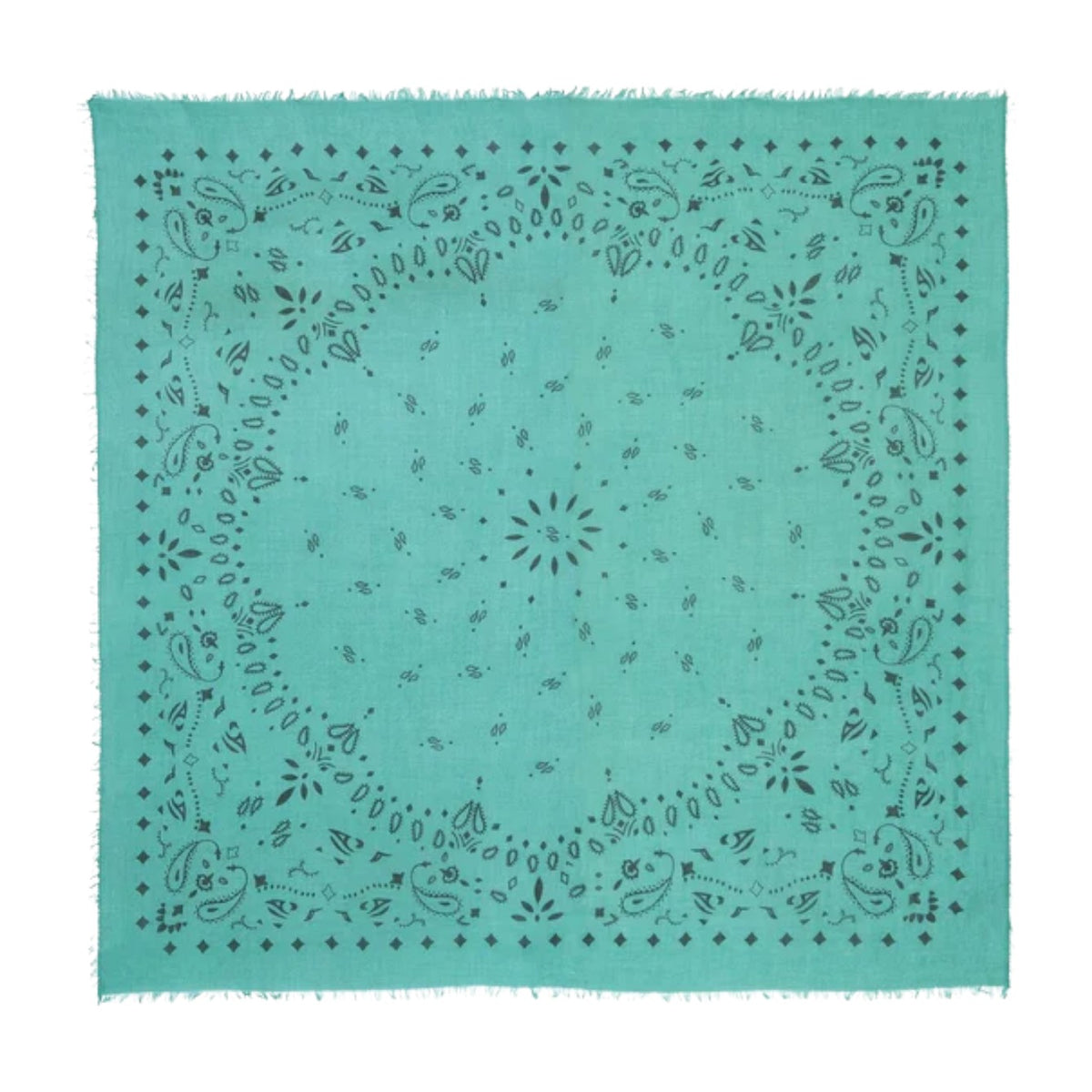 Kujten Extra Large Cashmere Bandana Effy Emerald Green