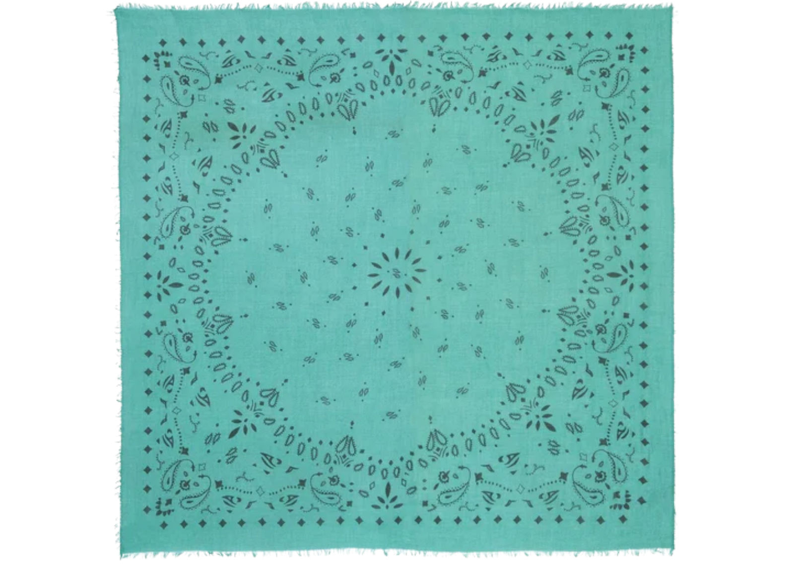 Kujten Extra Large Cashmere Bandana Effy Emerald Green