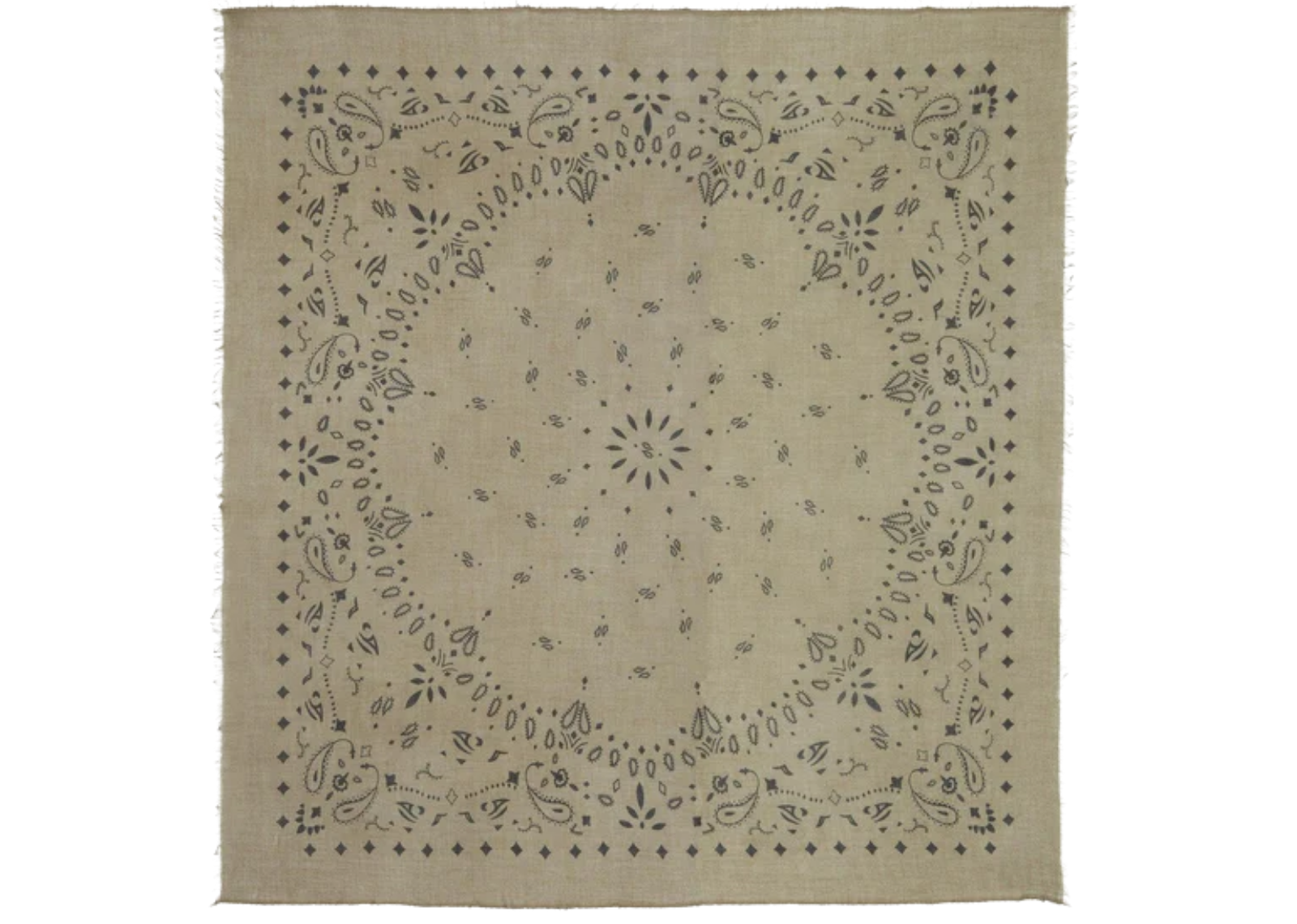 Kujten Extra Large Cashmere Bandana Effy Marl Khaki