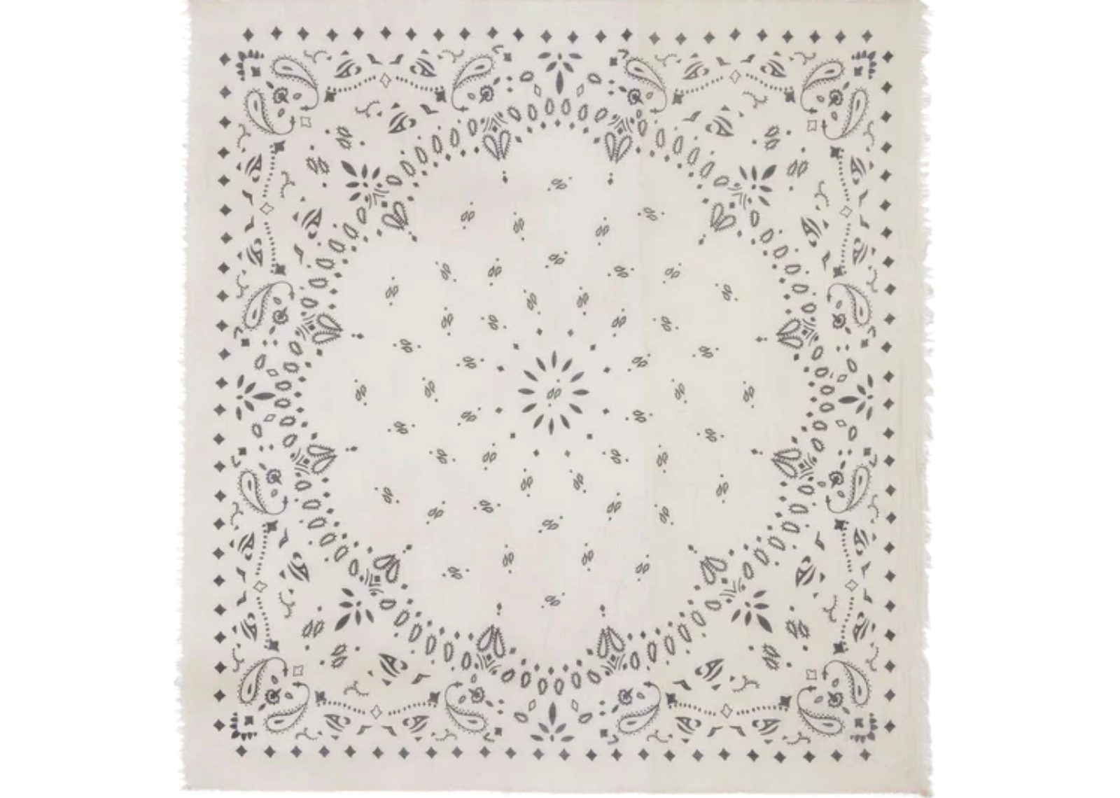 Kujten Extra Large Cashmere Bandana Effy Oats White