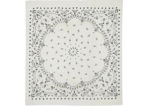 Kujten Extra Large Cashmere Bandana Effy White