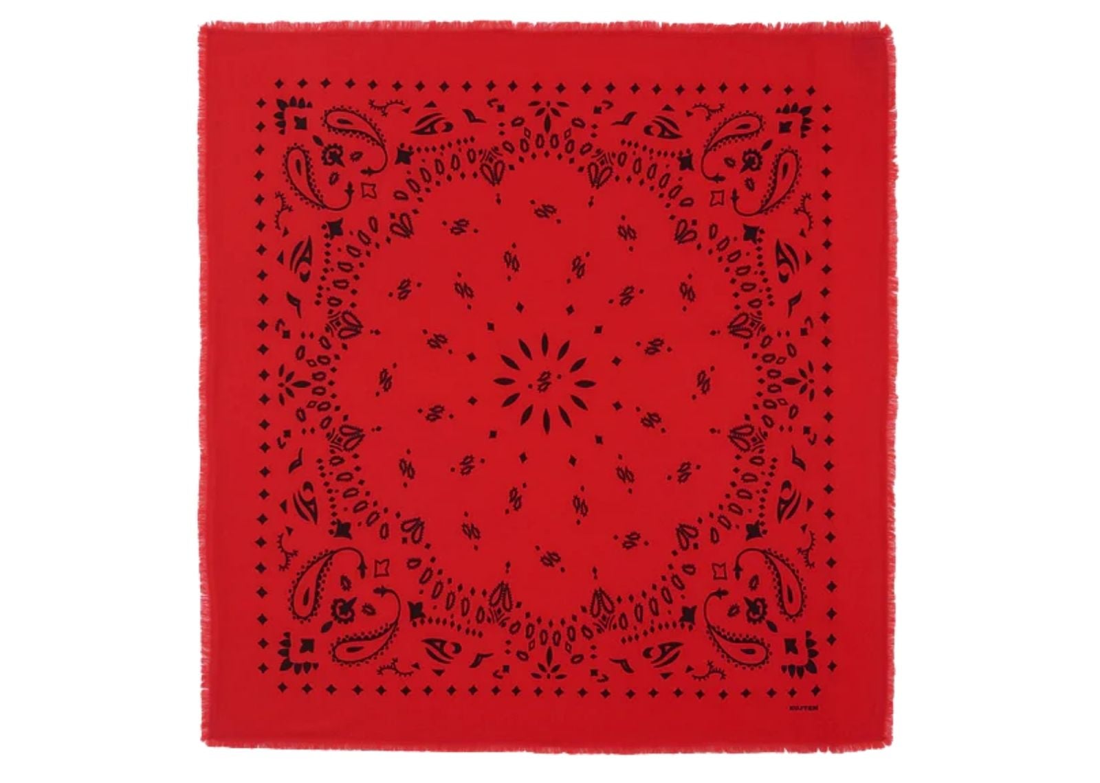 Kujten Large Cashmere Bandana Hachiko Rouge Corail