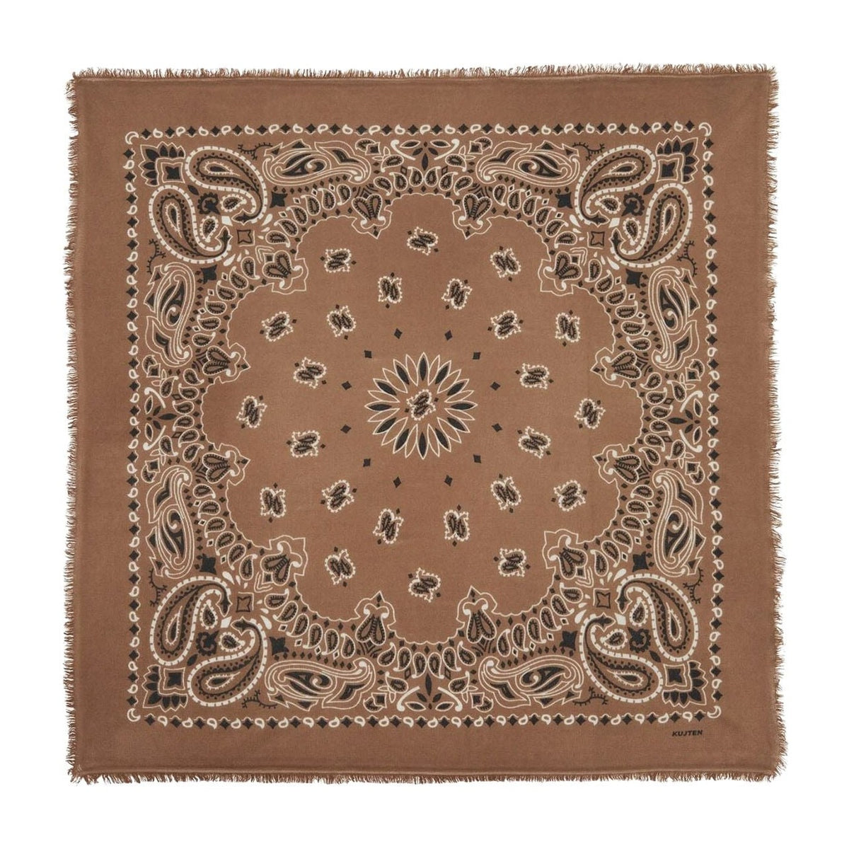 Kujten Large Cashmere Bandana Hachiko Bico Caramelo