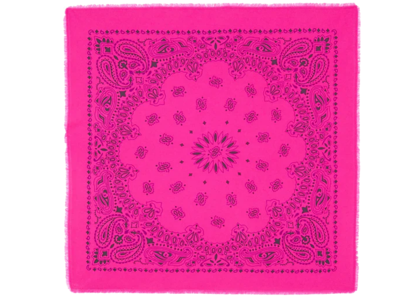Kujten Large Cashmere Bandana Hachiko Bico Neon Pink