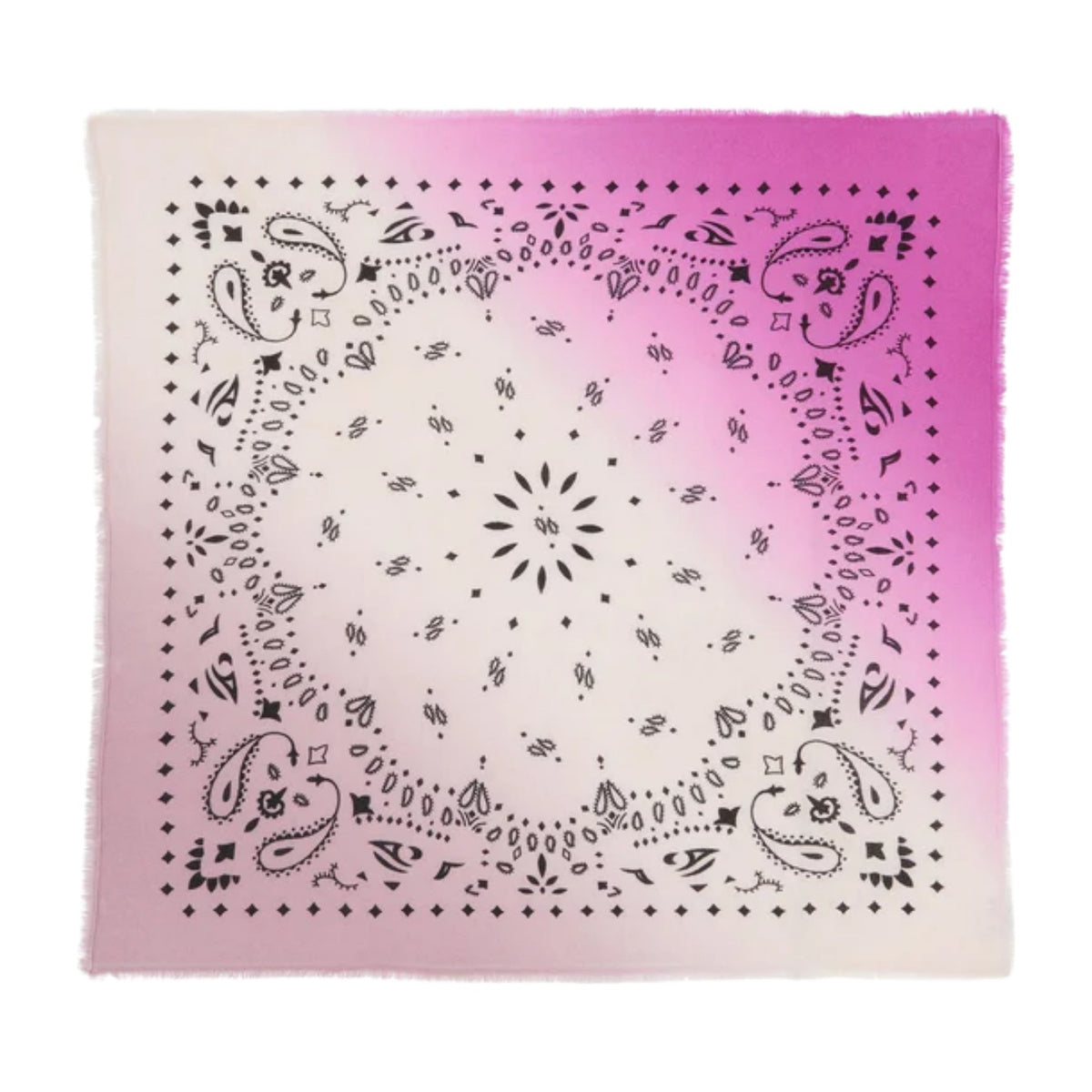 Kujten Large Cashmere Bandana Hachiko Dip Dye Pink Ballerina