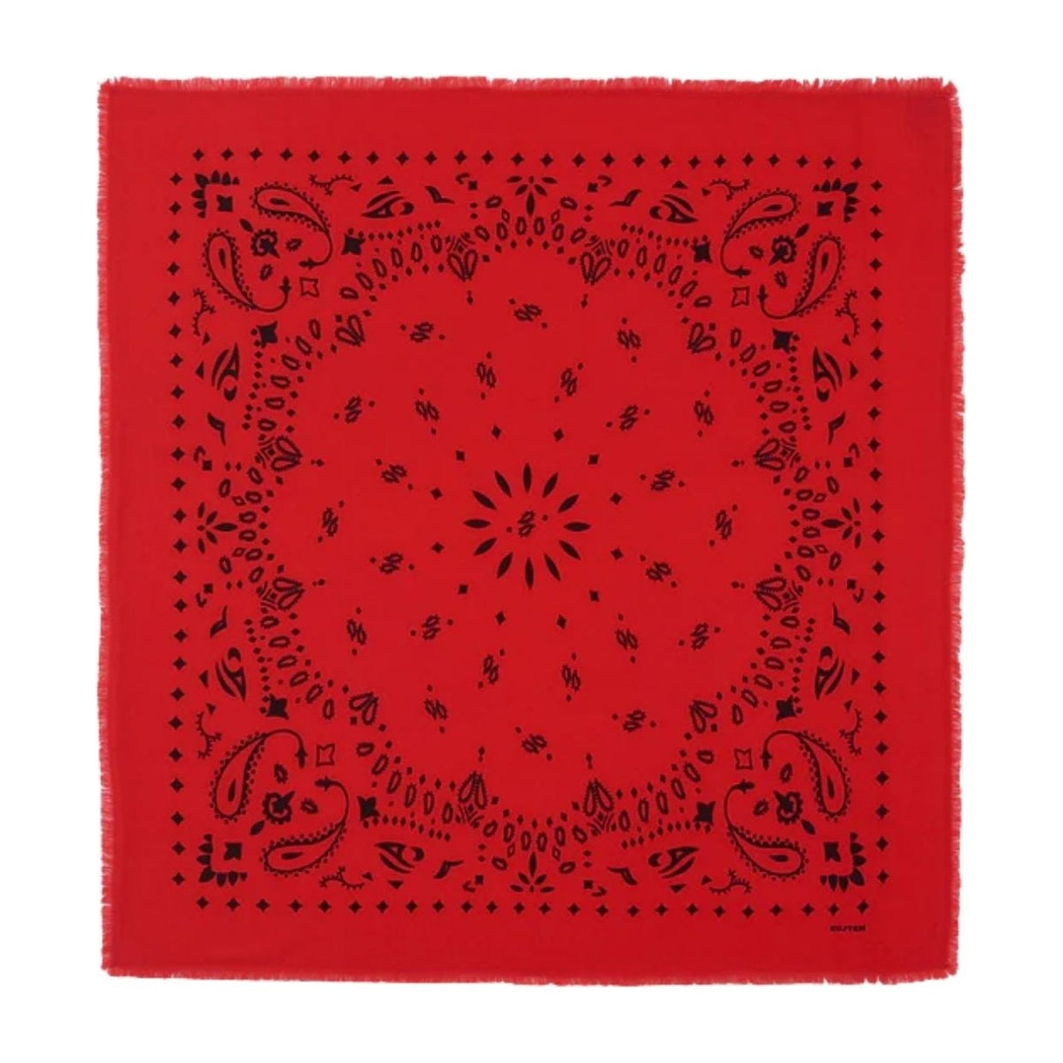 Kujten Large Cashmere Bandana Hachiko Rouge Corail