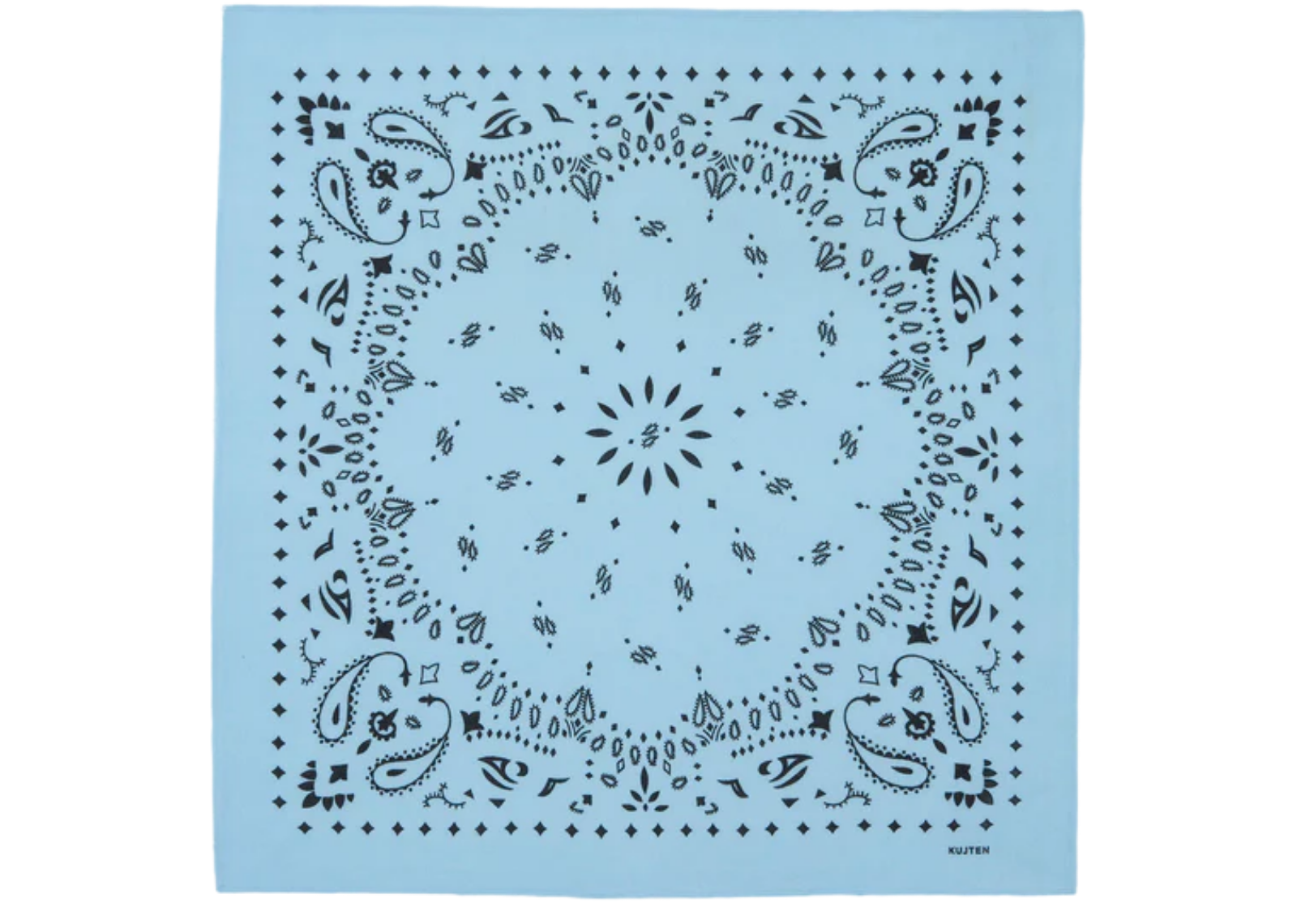 Kujten Large Cashmere Bandana Hachiko Zephyr Blue