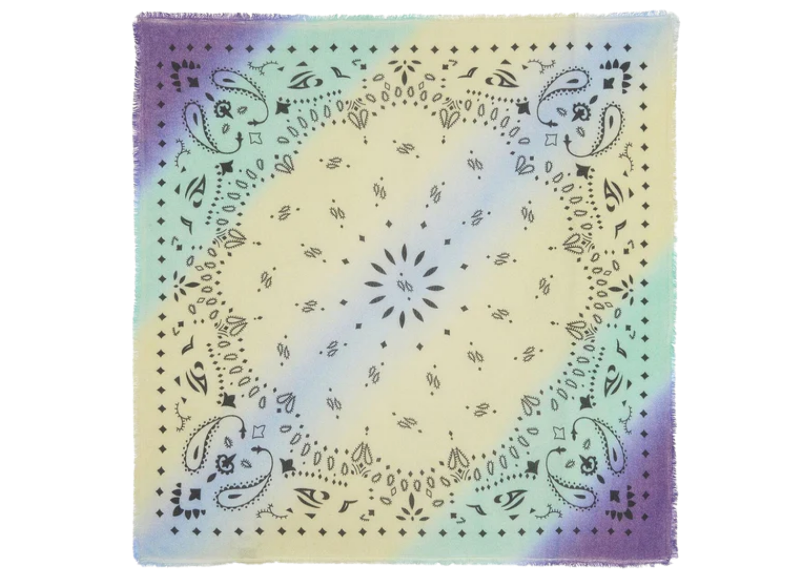 Kujten Large Cashmere Bandana Rainbow multicolor