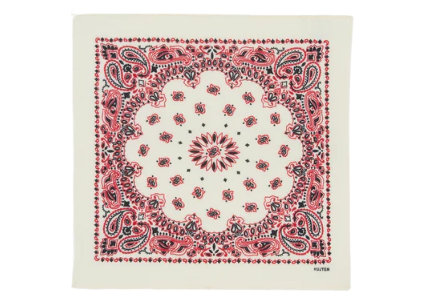 Kujten Small Cashmere Bandana Hachi Western Coral Red