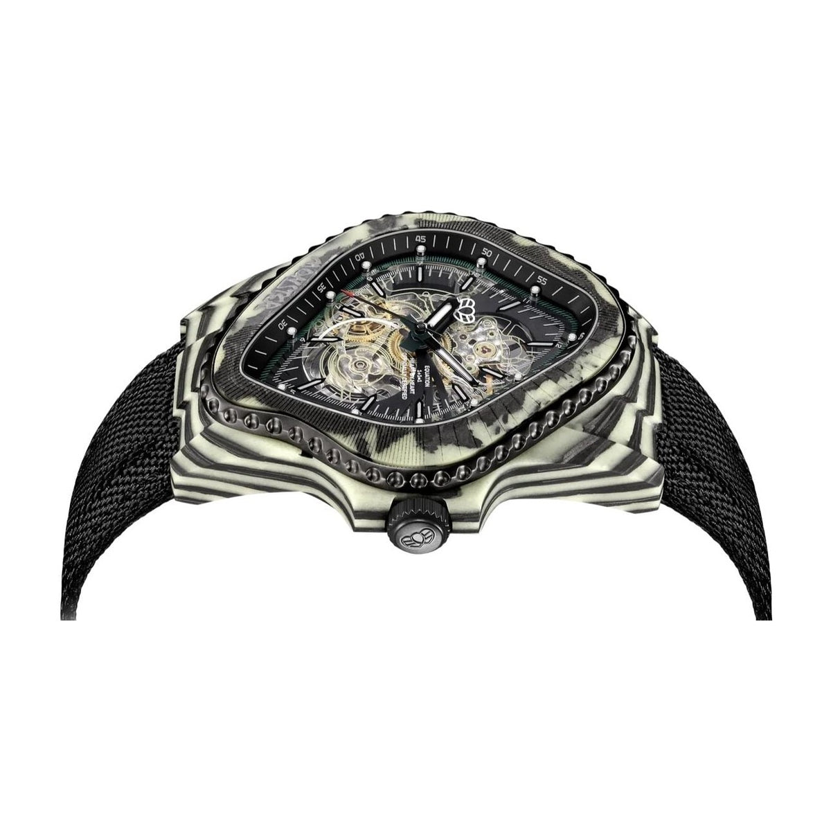Laarvee Black Carbon Fiber Resin Composite Green Glow