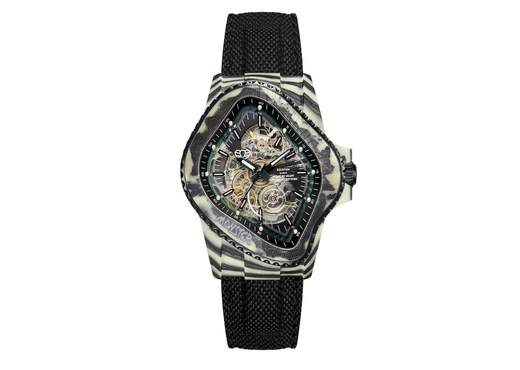 Laarvee Black Carbon Fiber Resin Composite Green Glow