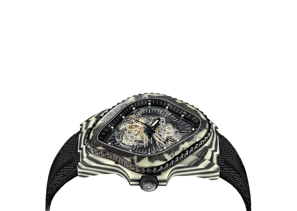 Laarvee Black Carbon Fiber Resin Composite Green Glow