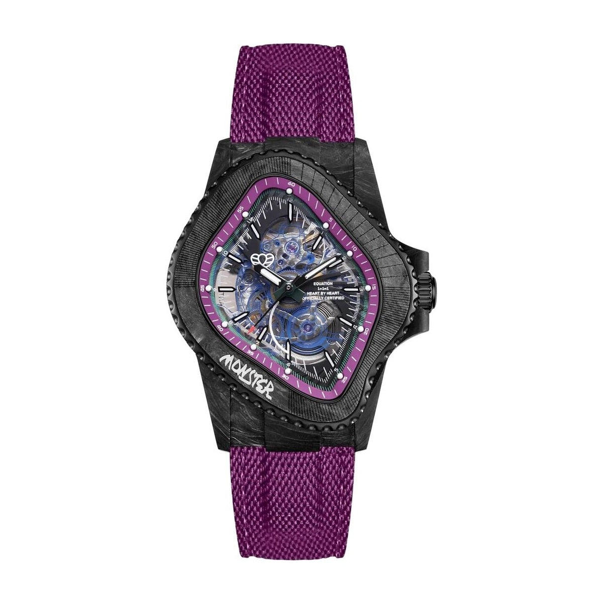 Laarvee Black Carbon Fiber Resin Composite Purple
